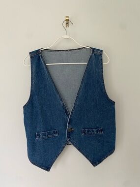 Dark Blue Denim Vest